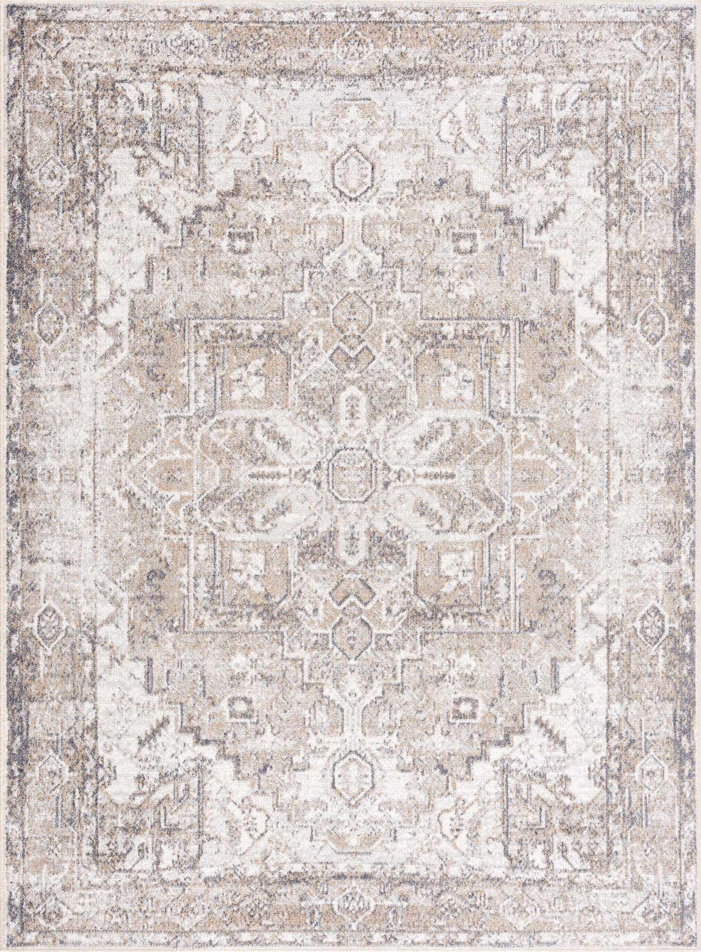 Blue Brown Hera Washable area rug