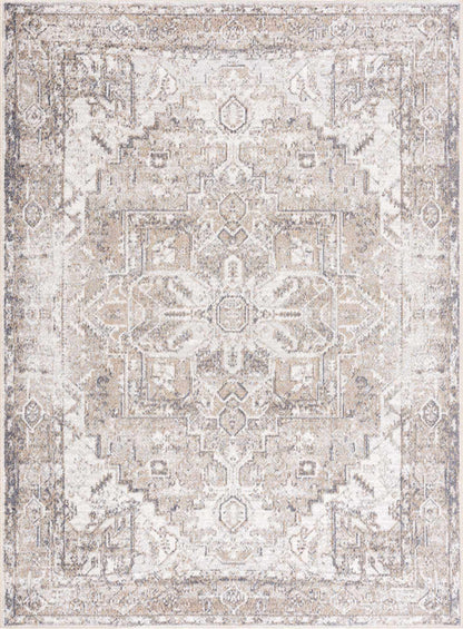 Blue Brown Hera Washable area rug