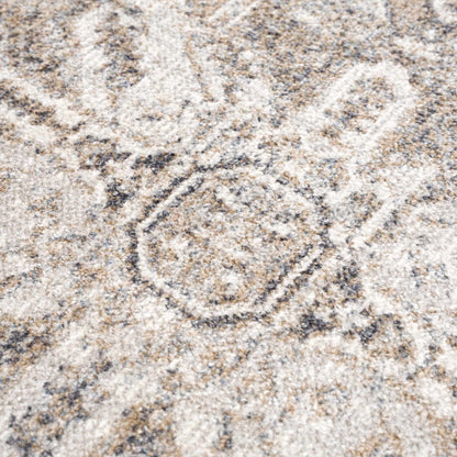 Blue Brown Hera Washable area rug