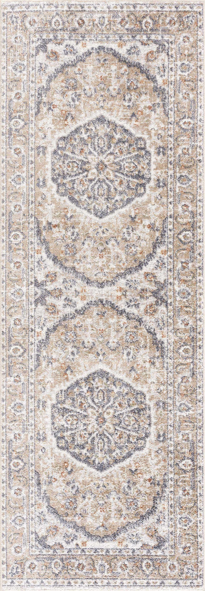 Beige Hiti Washable area rug