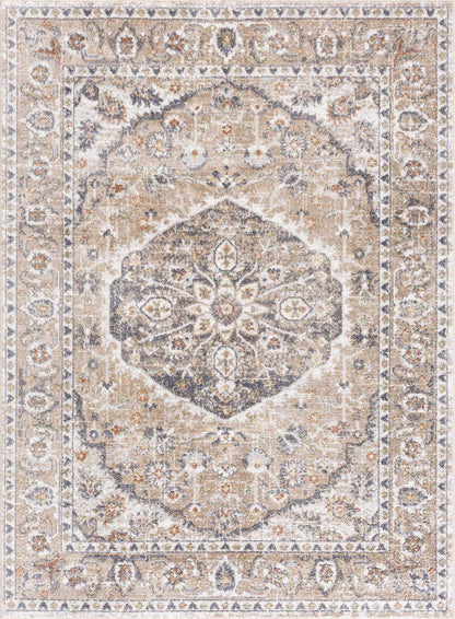 Beige Hiti Washable area rug