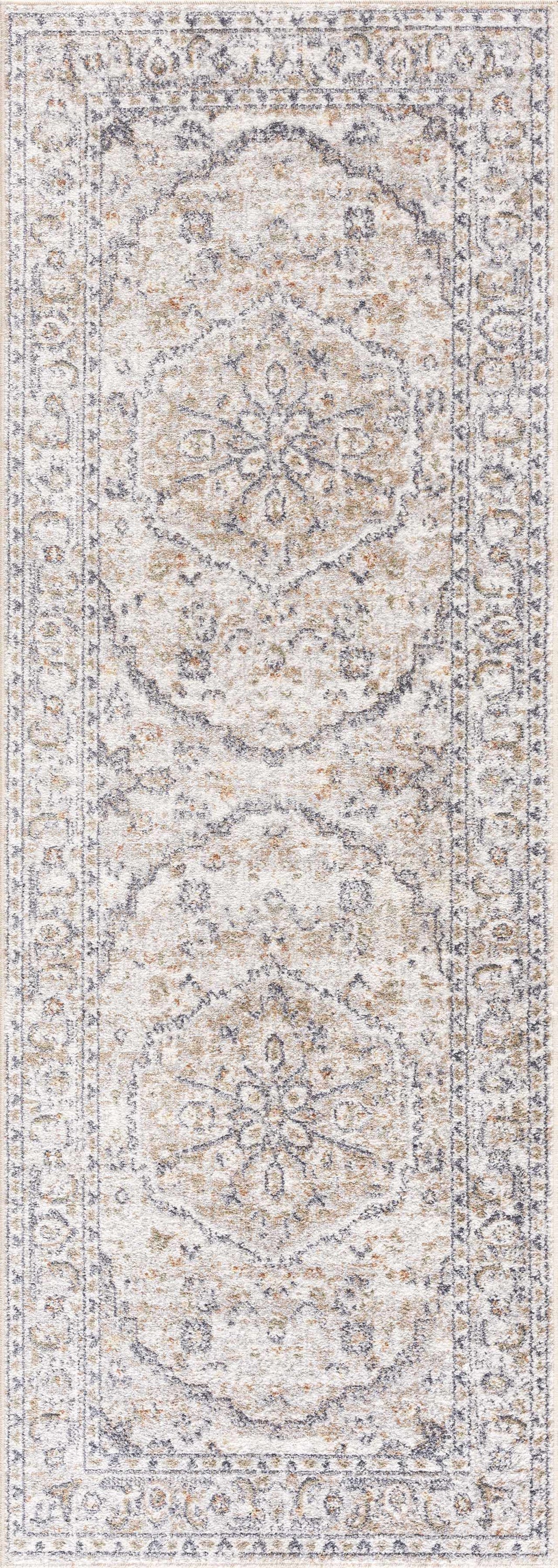 Cream Hiti Washable area rug