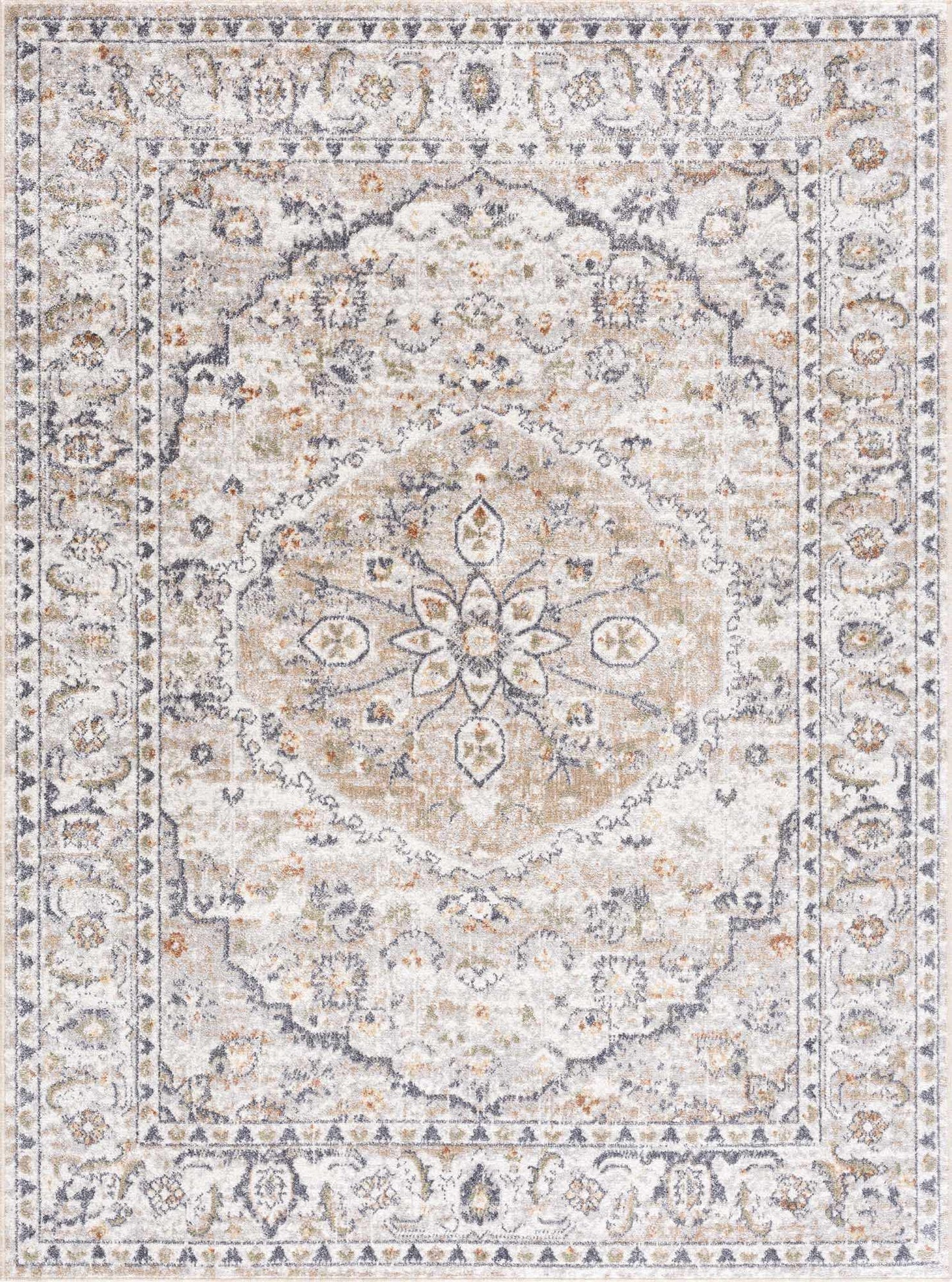 Cream Hiti Washable area rug