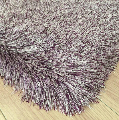Coral Rosemary Lavender Shag Area Rug - Fancy Collection