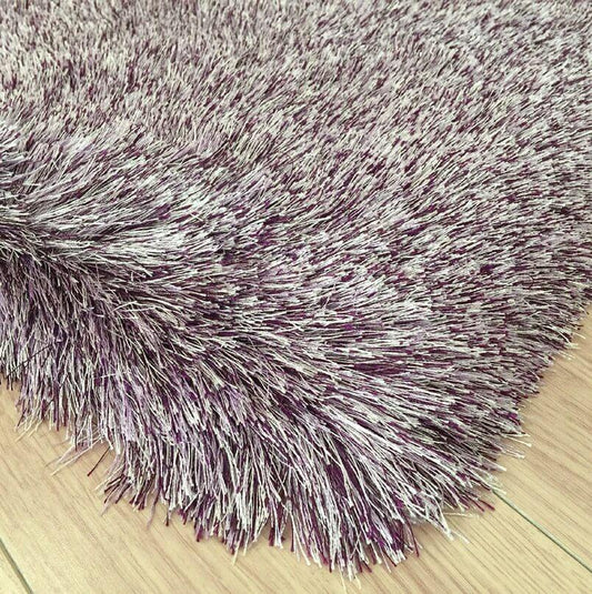Coral Rosemary Lavender Shag Area Rug - Fancy Collection