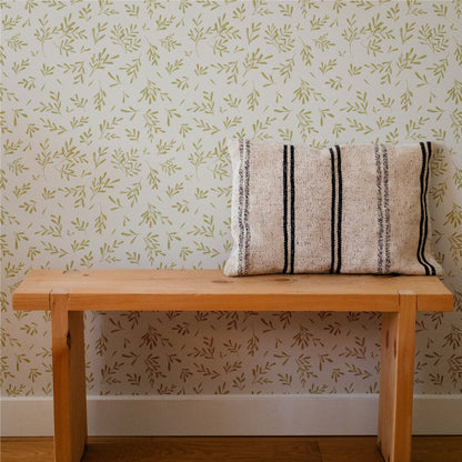 Brushed Leaves (Gold) Wallpaper