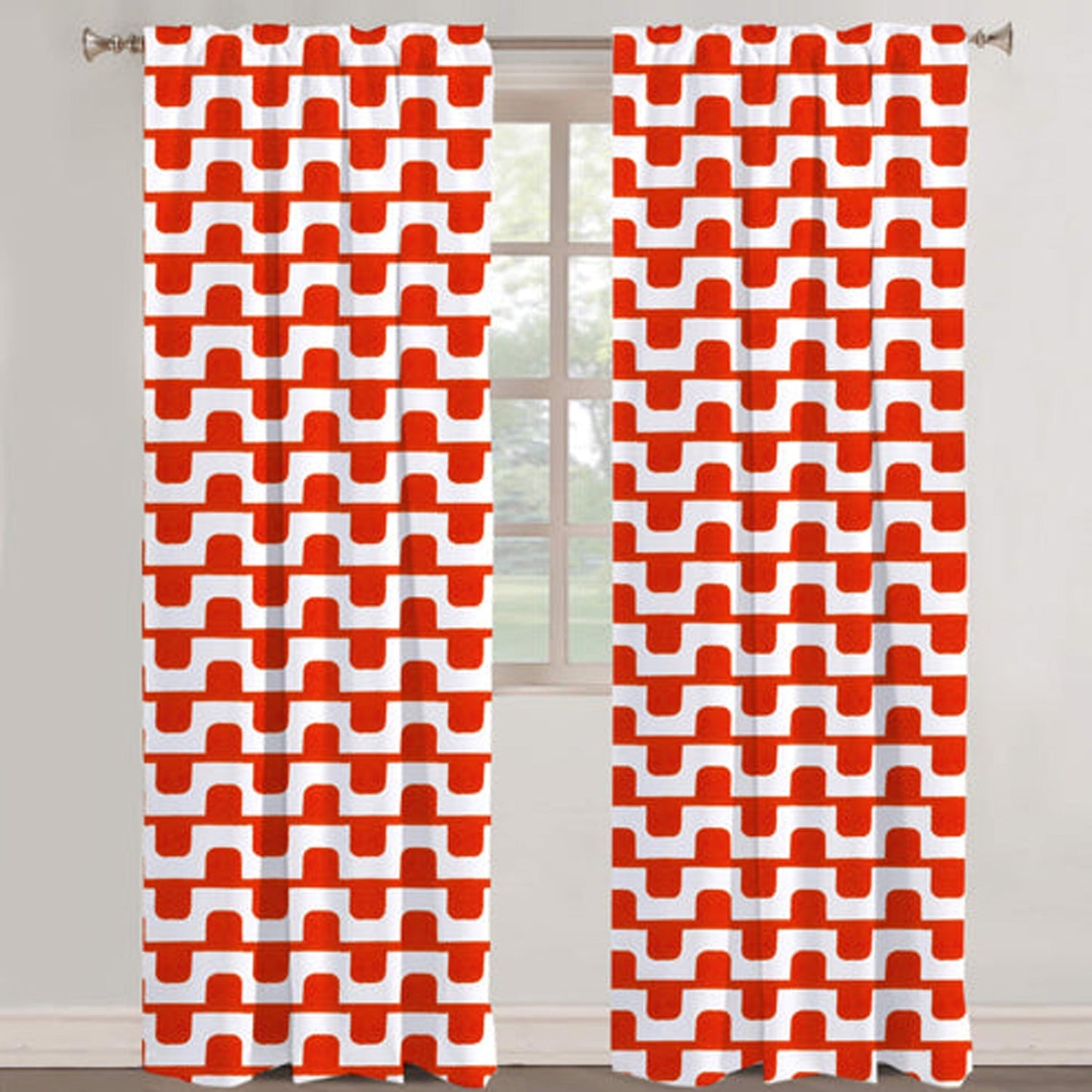 Liora - Set of 2 Panels Crewel Embroidered Curtains | Linen Cotton Mix