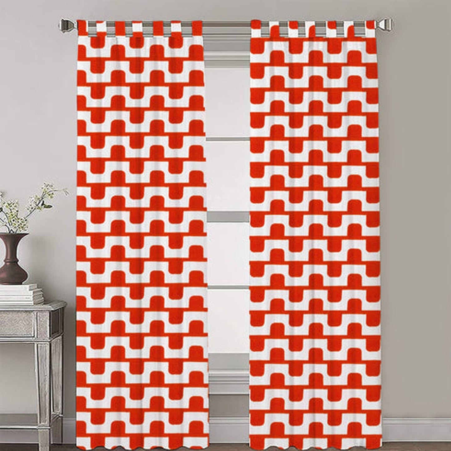 Liora - Set of 2 Panels Crewel Embroidered Curtains | Linen Cotton Mix
