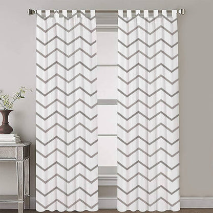 Livia - Set of 2 Panels Crewel Embroidered Curtains | Linen Cotton Mix