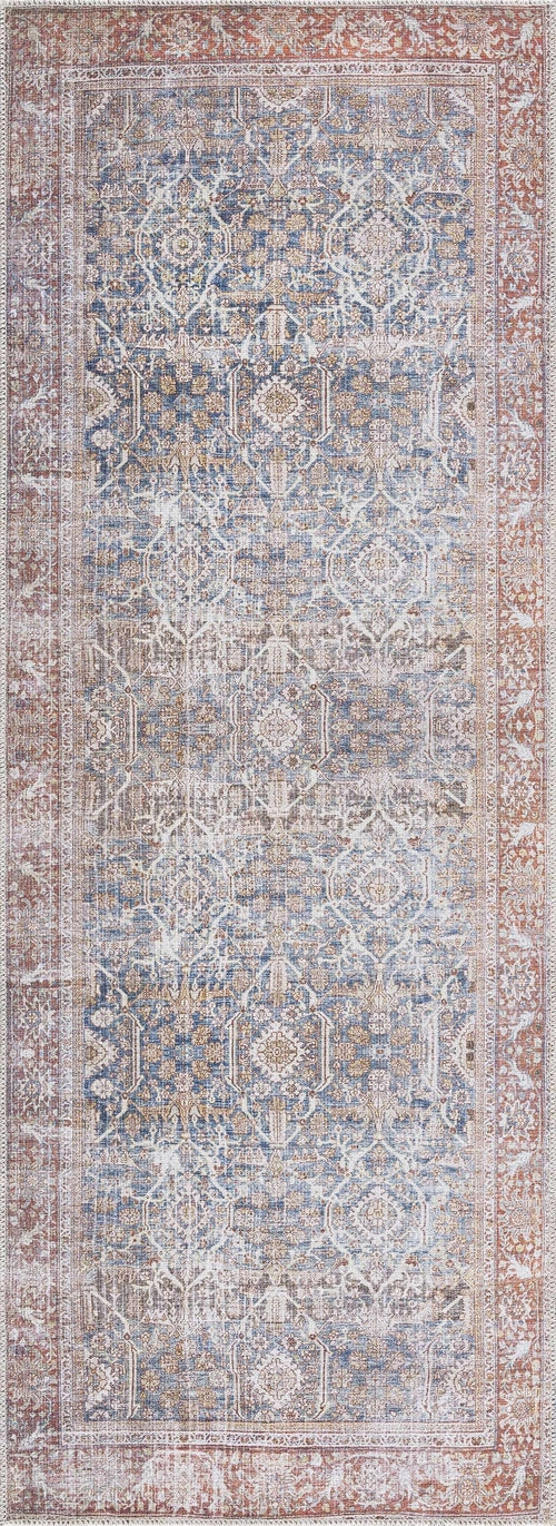 Rust Mair Traditional Washable Area Rug - Clearance