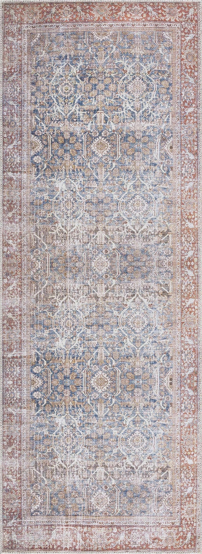 Rust Mair Traditional Washable Area Rug - Clearance
