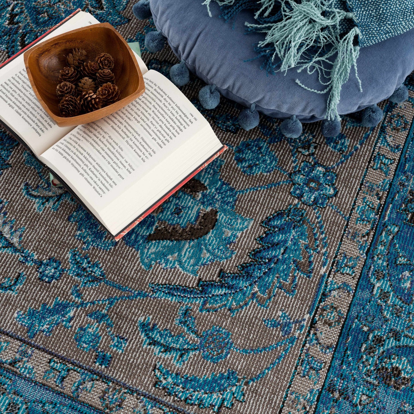 Mardina Turquoise Area Rug - Clearance