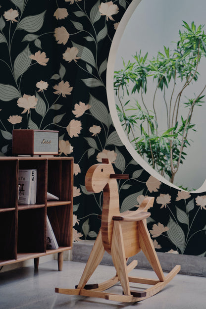 Mabel Wallpaper (Midnight) from The Marlow Collection