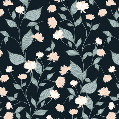 Mabel Wallpaper (Midnight) from The Marlow Collection