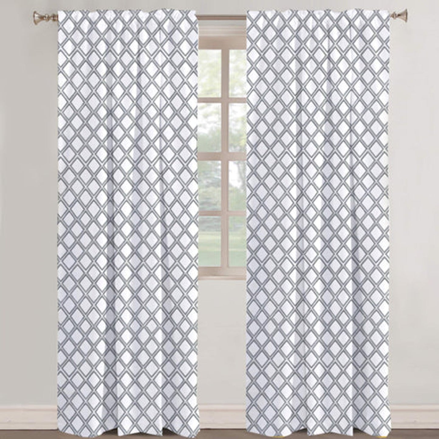 Melisande - Set of 2 Panels Crewel Embroidered Curtains | Linen Cotton