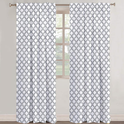 Melisande - Set of 2 Panels Crewel Embroidered Curtains | Linen Cotton