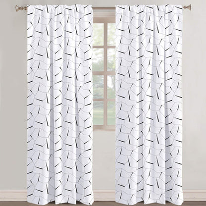 Nia - Set of 2 Panels Crewel Embroidered Curtains | Linen Cotton Mix |