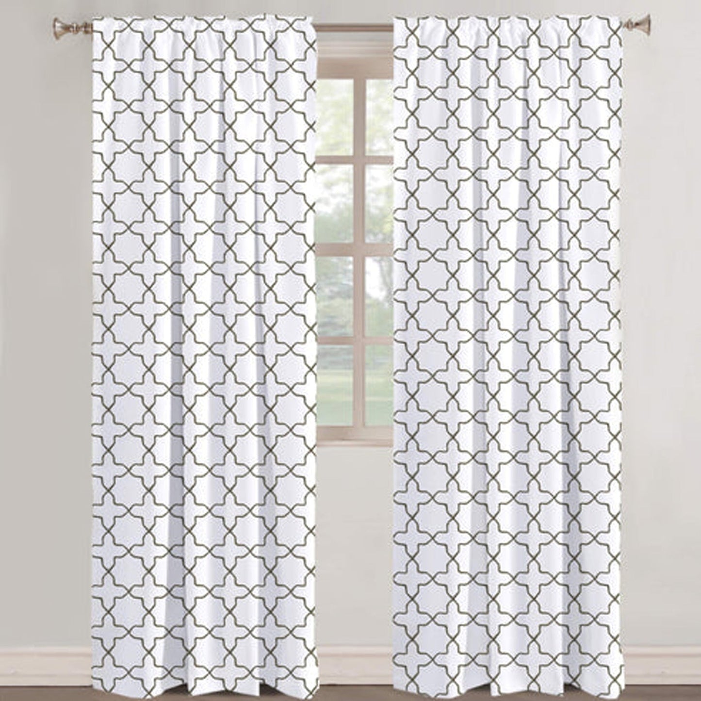 Ondine - Set of 2 Panels Crewel Embroidered Curtains | Linen Cotton