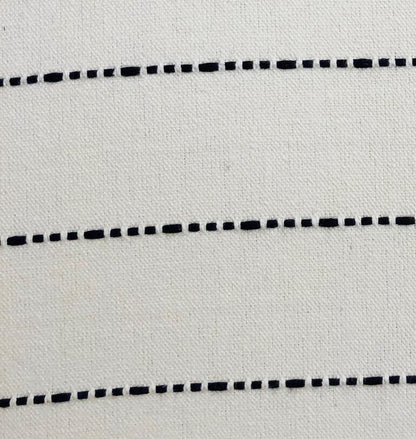 Interweave Vanilla Bean Luxury Throw Pillow in Black and White