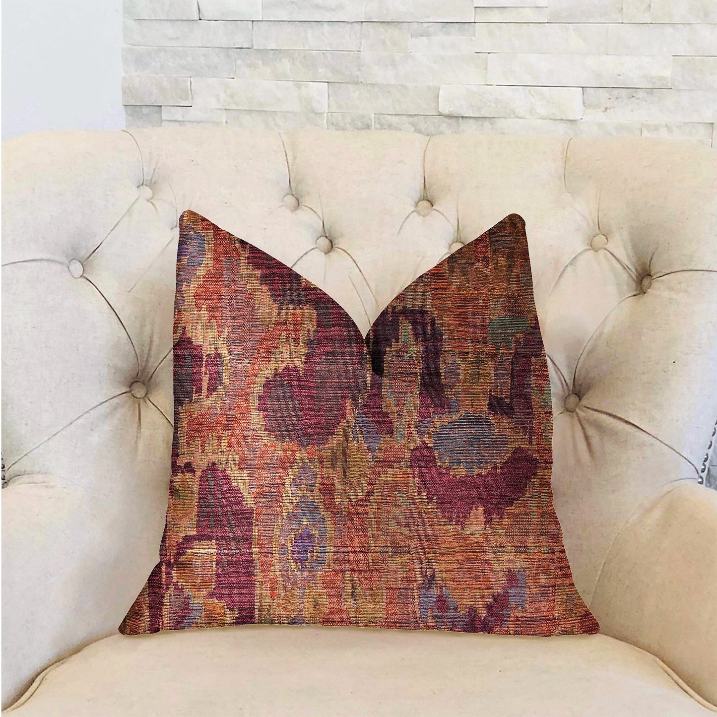 Bear Valley Red Luxury Throw Pillow