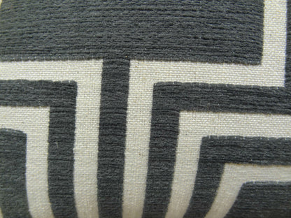 Argyle Square Black and White Handmade Luxury Pillow