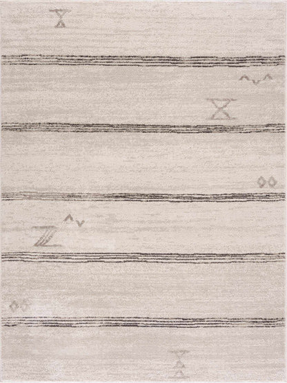Deja Cream & Charcoal Area Rug