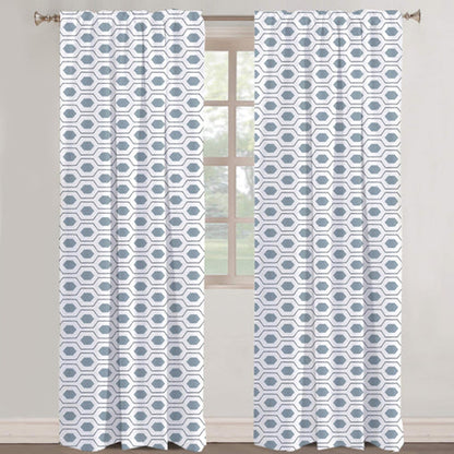 Penelope - Set of 2 Panels Crewel Embroidered Curtains | Linen Cotton