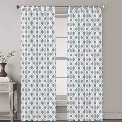 Penelope - Set of 2 Panels Crewel Embroidered Curtains | Linen Cotton