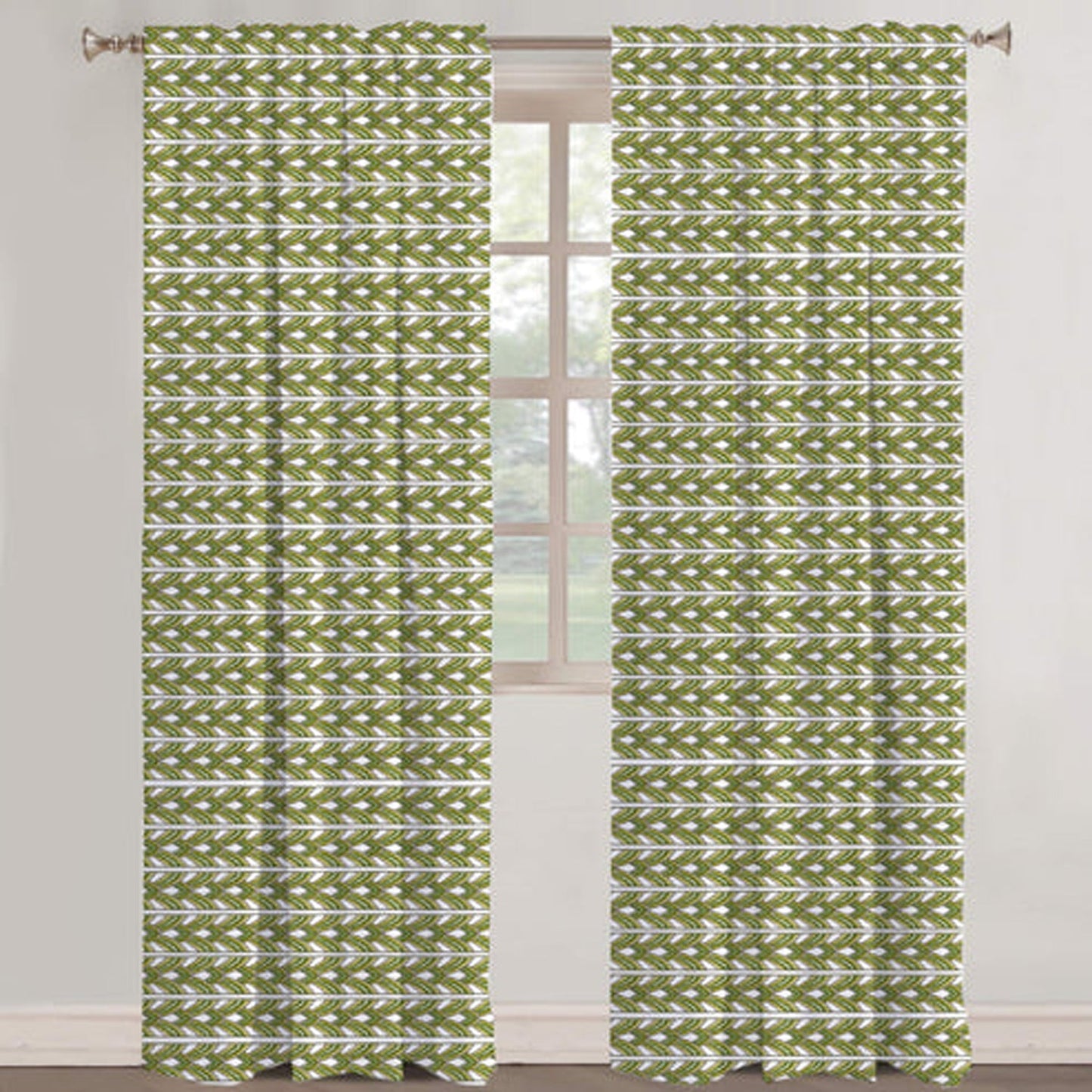 Phoebe - Set of 2 Panels Crewel Embroidered Curtains | Linen Cotton