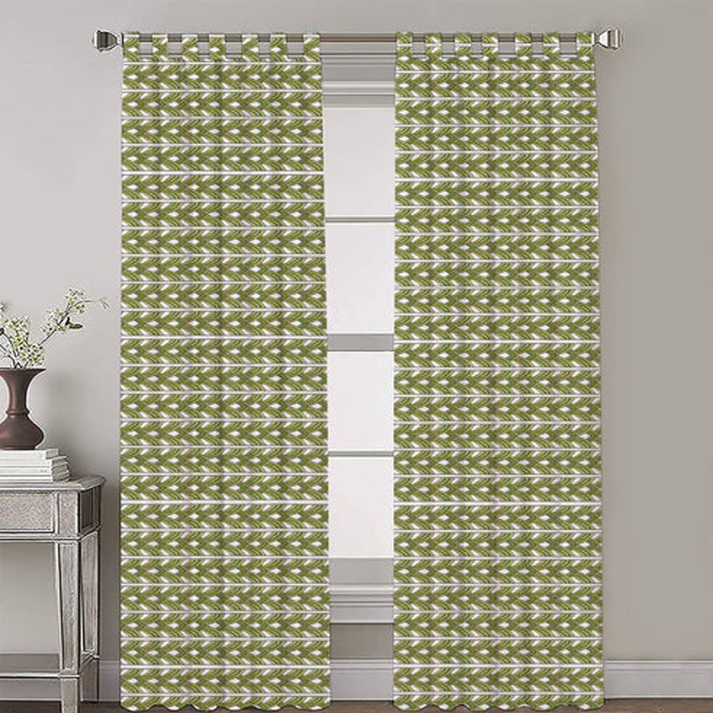 Phoebe - Set of 2 Panels Crewel Embroidered Curtains | Linen Cotton