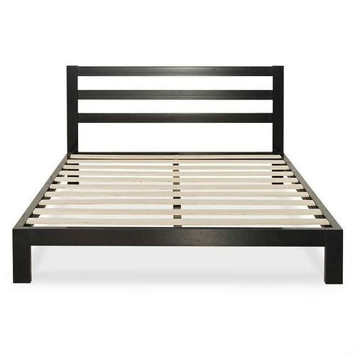 Metal Platform Bed Frame with Upholstered, Wood Slat or Panel Headboard and Trundle