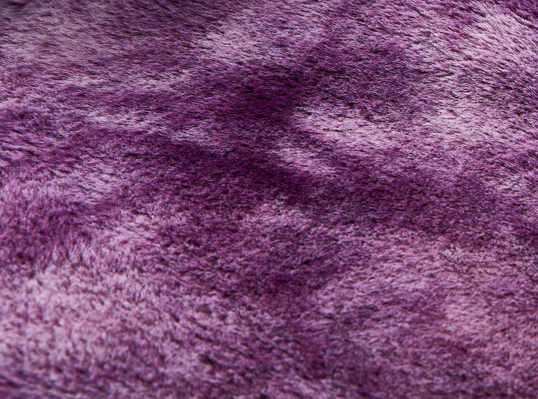 Lily Luxury Purple Tie-Die Chinchilla Faux Fur Area Rug