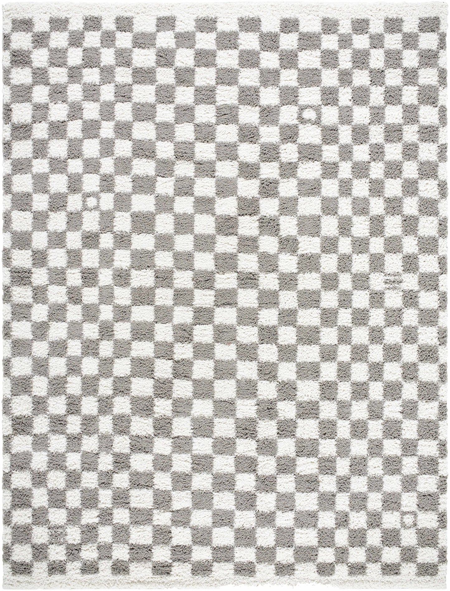 Kieu Taupe Checkered Area Rug