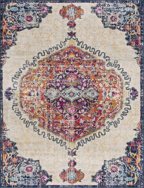 Tigrit Blue & Orange 2300 Area Rug - Clearance