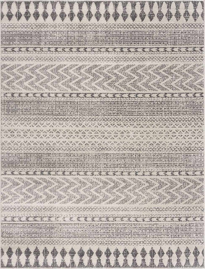 Tigri Aztec Ivory & Gray Area Rug Collection for Living Room and Dining Spaces Home Decor Accent