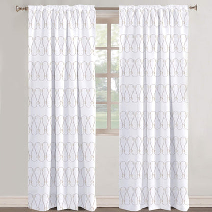 Vivienne - Set of 2 Panels Crewel Embroidered Curtains | Linen Cotton