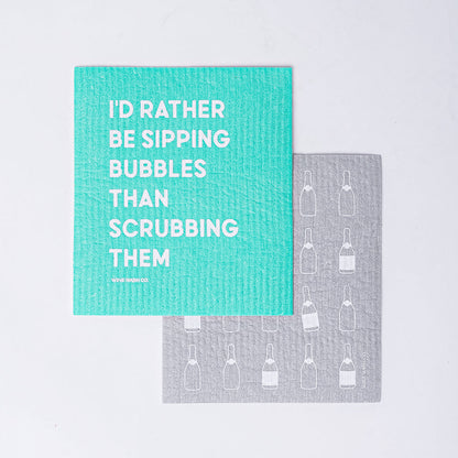 Biodegradable Dish Cloths – Green/Grey Set