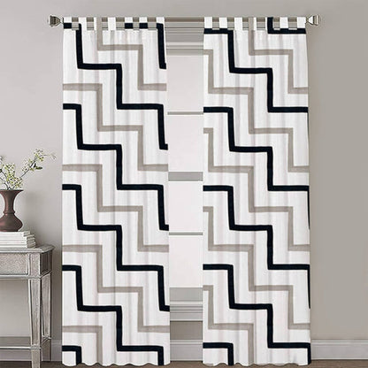 Zenobia - Set of 2 Panels Crewel Embroidered Curtains | Linen Cotton