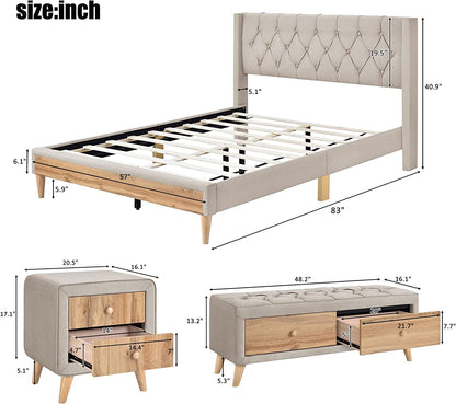Modern 4-Piece Bedroom Furniture Set