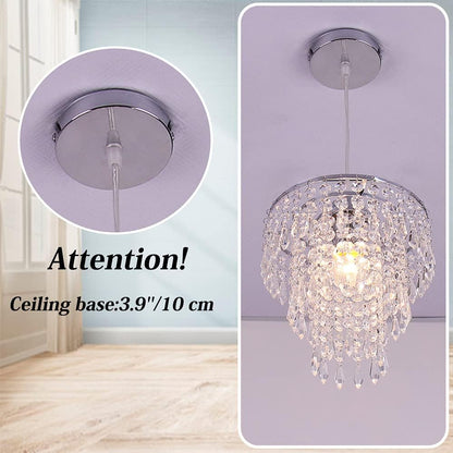 Mini Crystal Chandelier Lighting Fixture Flush Mount Ceiling Light