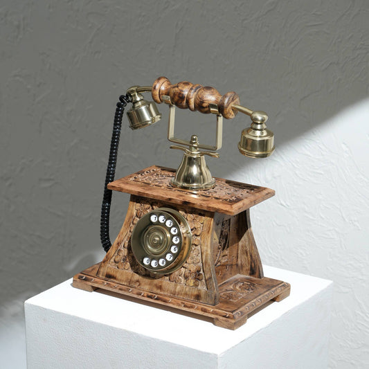 Decorative Vintage Telephone-Tabletop Object-9.5X6X9.7'