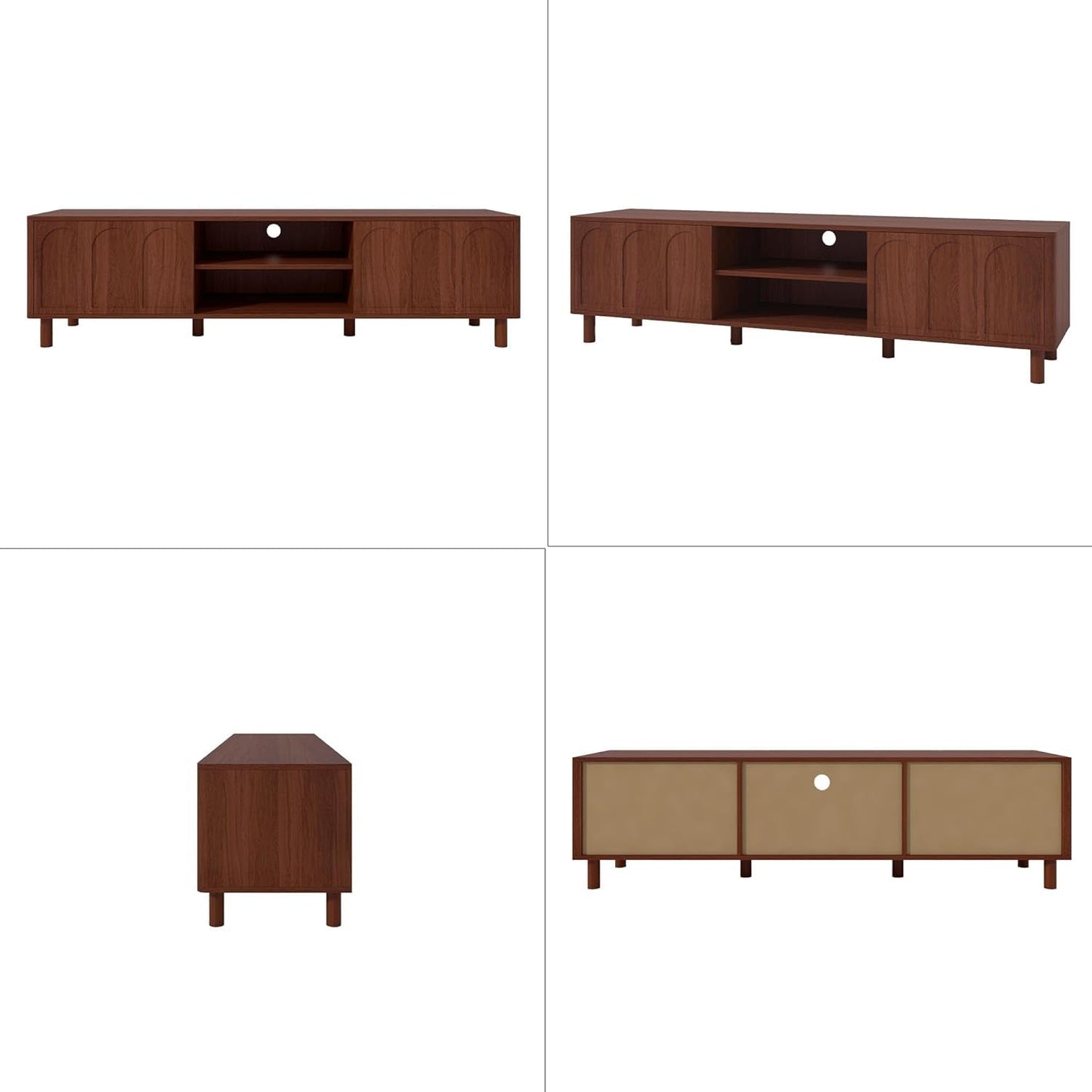 TV Stand for Tvs up to 70'', Entertainment Center with Large Storage