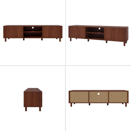 TV Stand for Tvs up to 70'', Entertainment Center with Large Storage