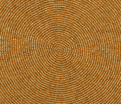 Life by Cotton Farmhouse Beaded Placemats for Dining Table 13 Inch Dia - Gold, Beaded Placemats round for Dining Table, Occasional Decoration and Family Parties Celebrations, Set of 1