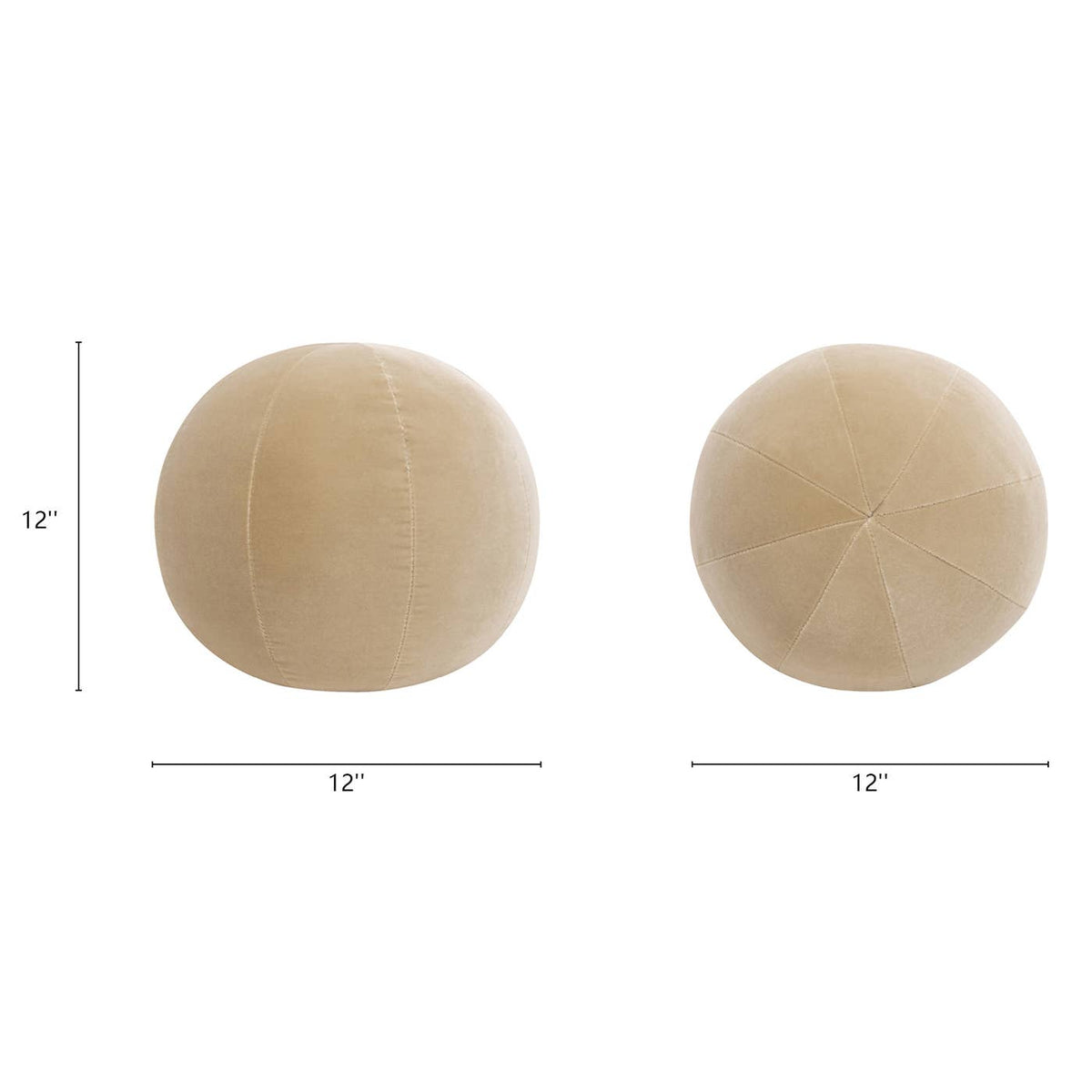 Luna 12" Round Sphere Accent Ball Throw Pillow