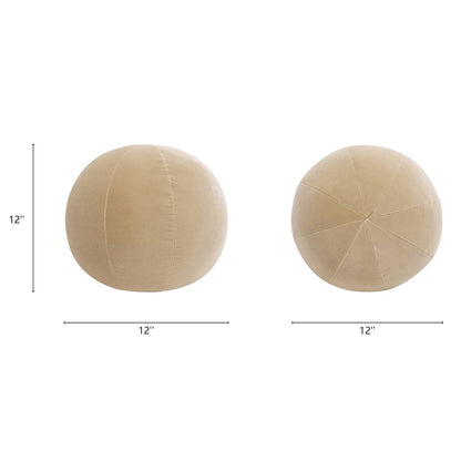 Luna 12" Round Sphere Accent Ball Throw Pillow