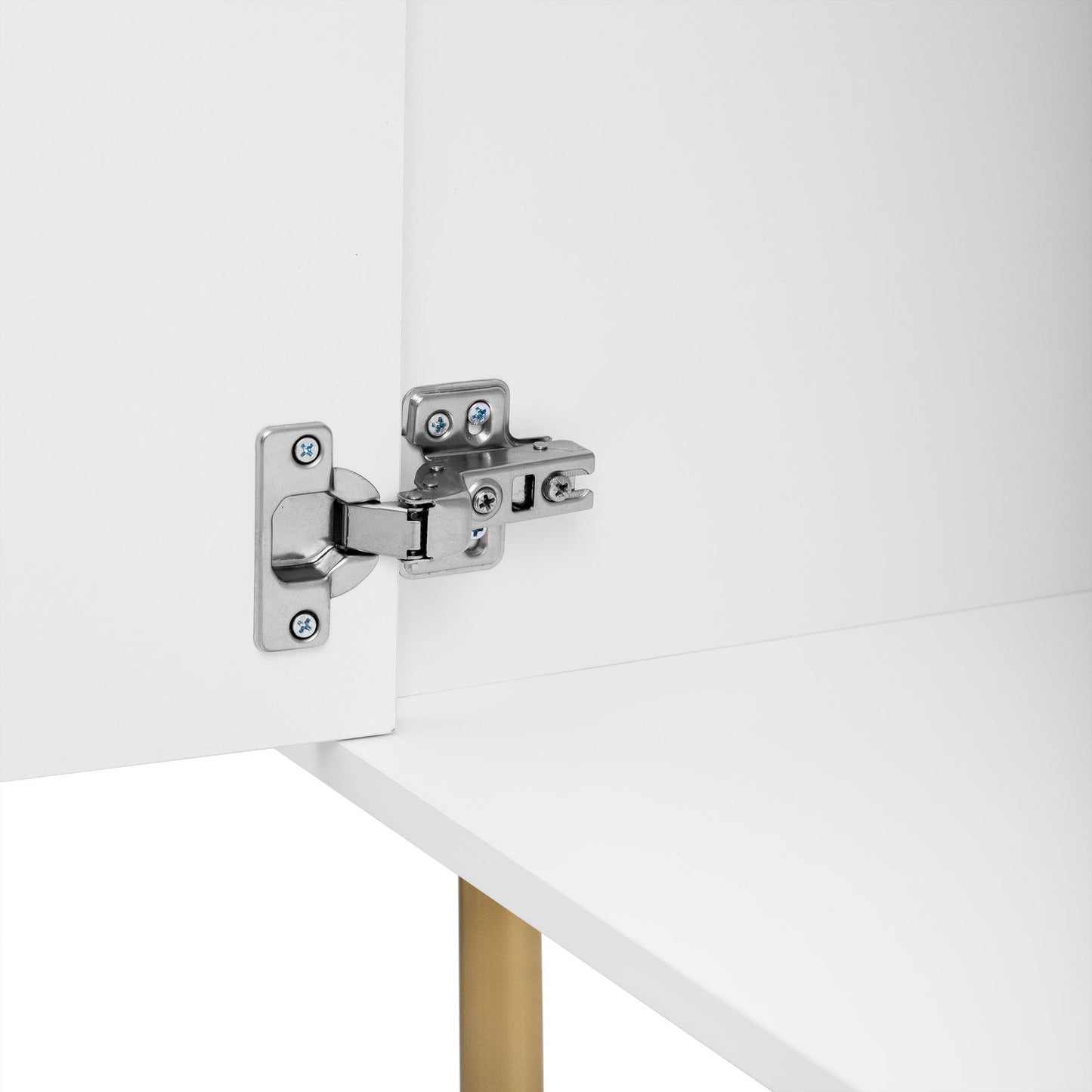 Wooden Storage Cabinet with Drawers and Industrial Steel Pipe Table Legs