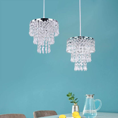 Mini Crystal Chandelier Lighting Fixture Flush Mount Ceiling Light