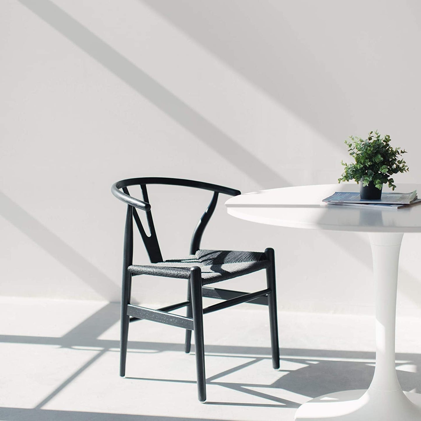 Hans Wegner Woven Seat Chair, Walnut/Natural