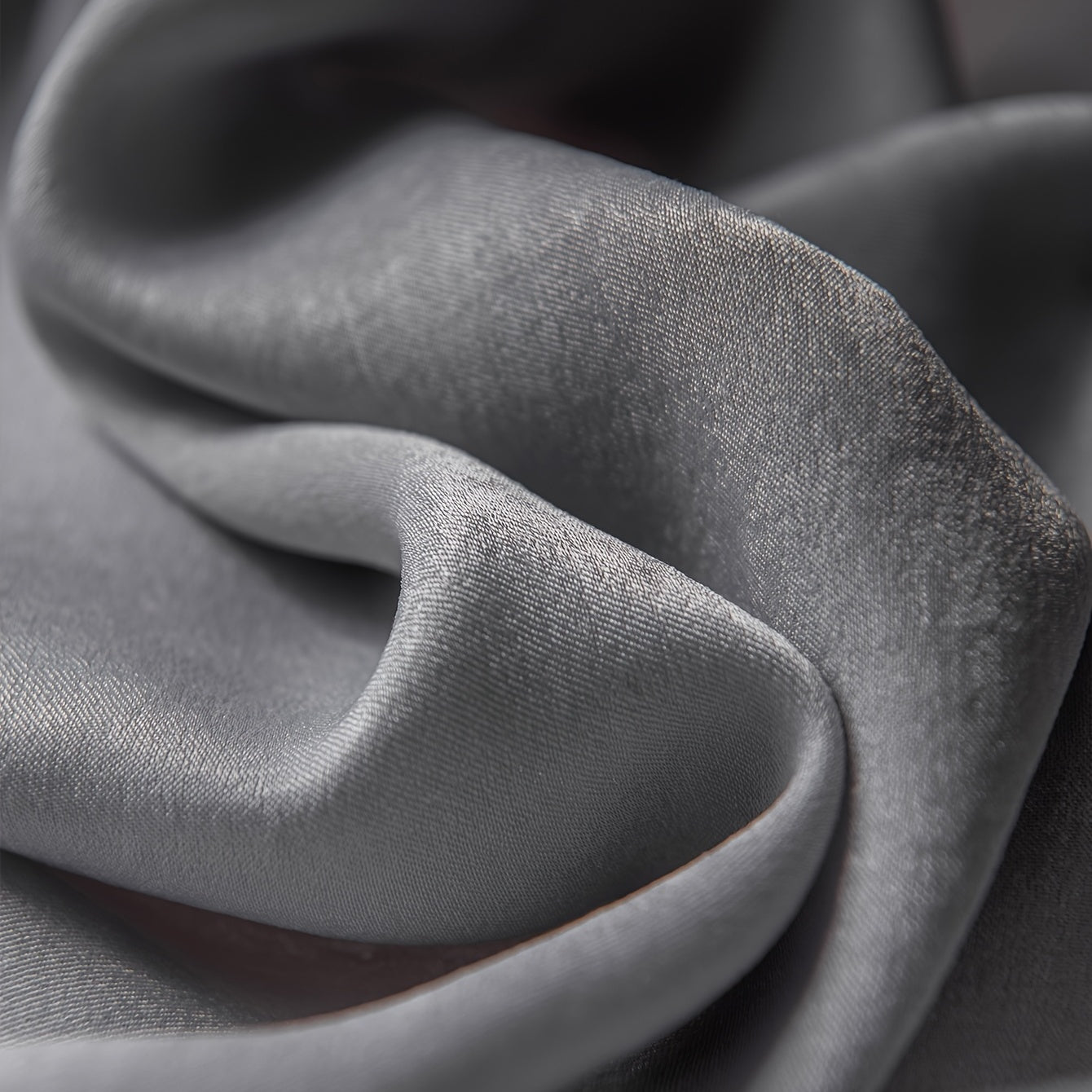 Grey Thermal Insulated Velvet Curtain with Ball Design